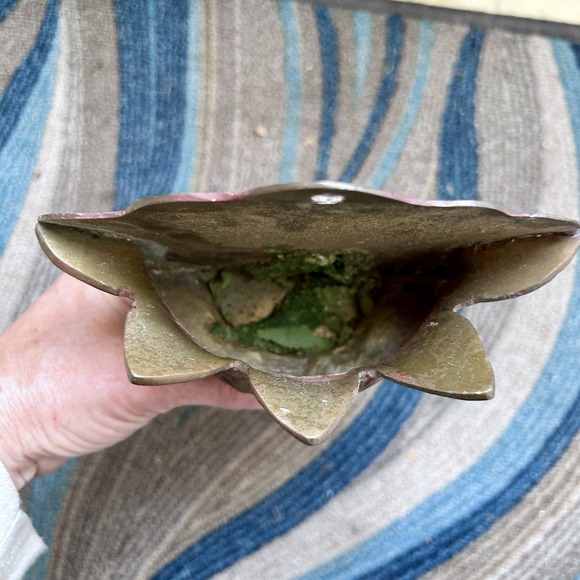 Vintage Brass Cherub Angel Wall Pocket Planter - Picture 5 of 5